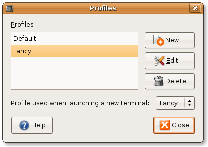 Change terminal - select fancy