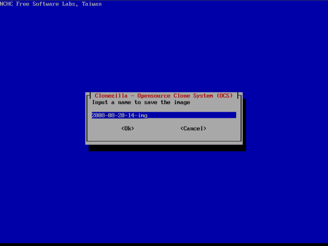 CloneZilla image name
