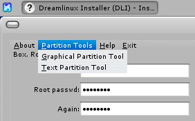 Dreamlinux install 4 partitioning