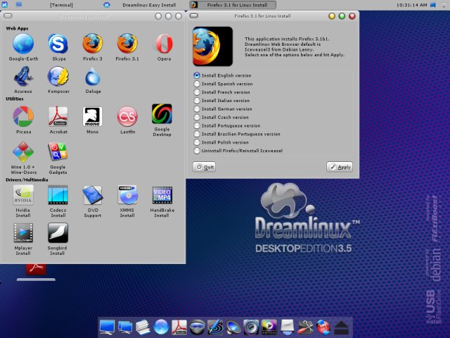 Dreamlinux install firefox