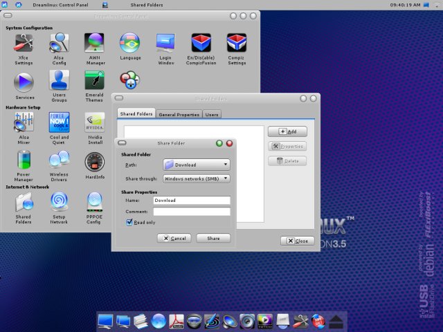 Dreamlinux sharing