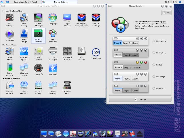 Dreamlinux theme switcher