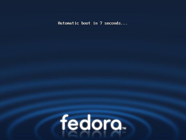 Fedora first boot