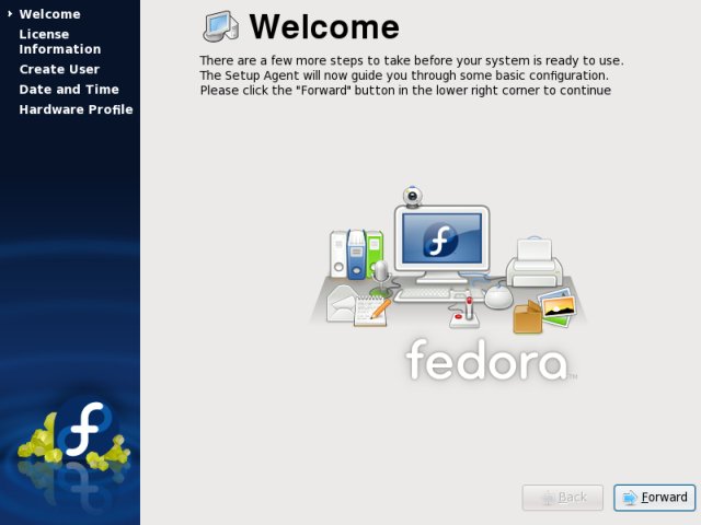 Fedora welcome