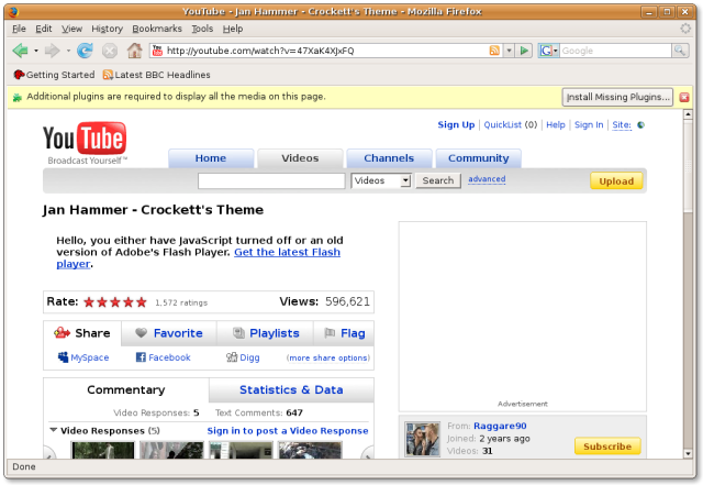 Firefox flash plugin missing