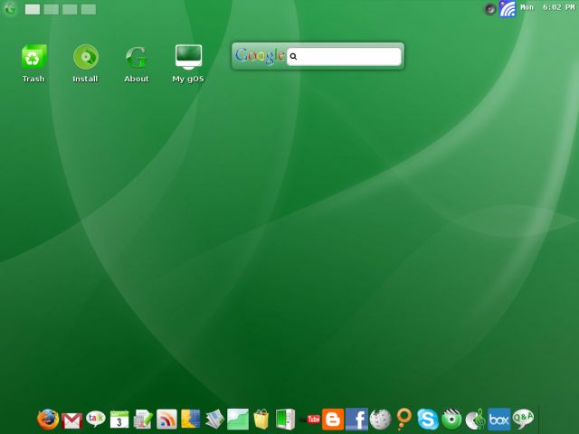gOS desktop