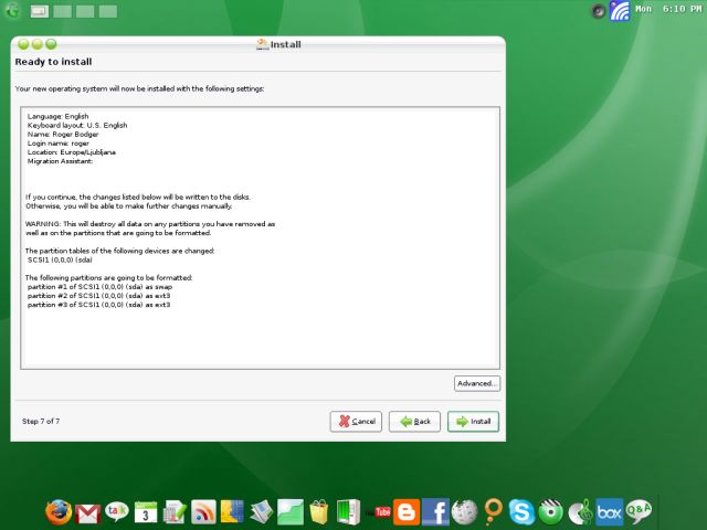 gOS ready to install