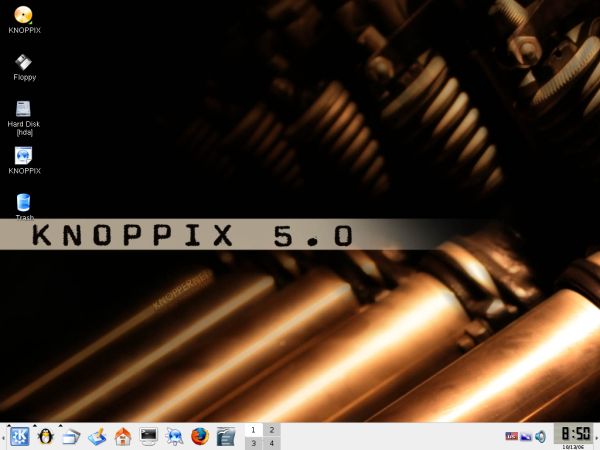Knoppix desktop