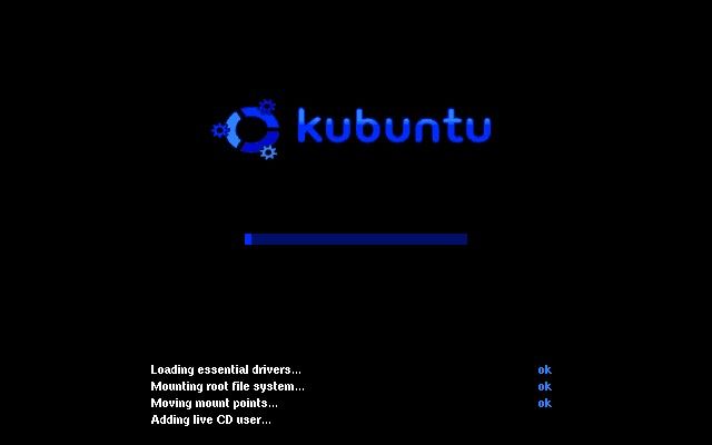 Kubuntu loading the first time