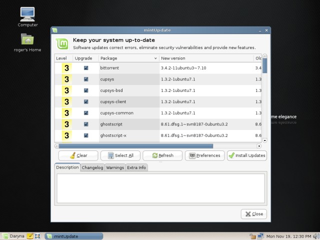 Linux Mint update
