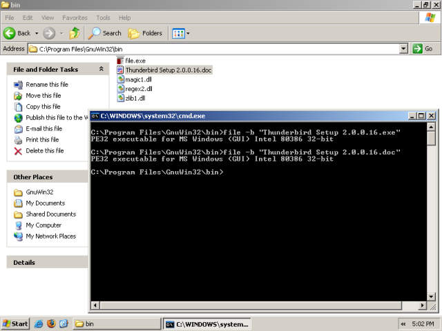 Mail security file determine false file type