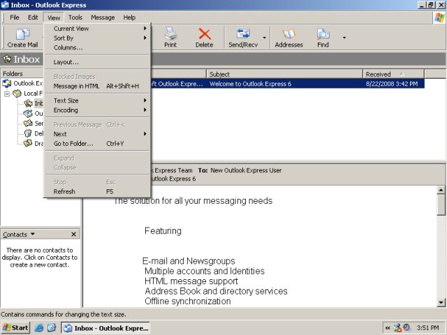 Mail security view layout