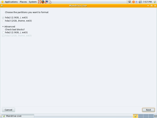 Mandriva formatting rest