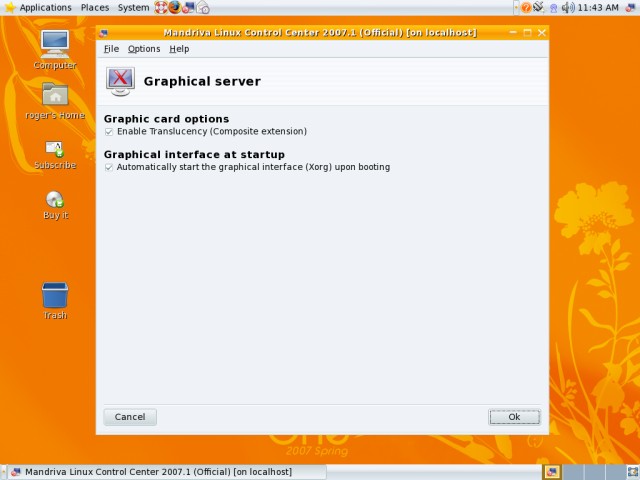 Mandriva graphical server 3