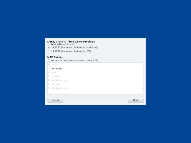 Mandriva live CD date & time