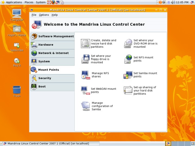 Mandriva mount points