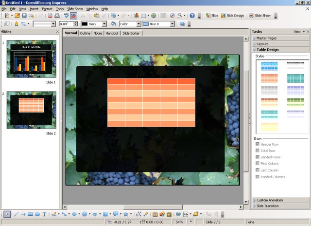 OpenOffice 3 Impress 2