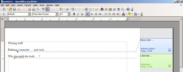 OpenOffice 3 notes