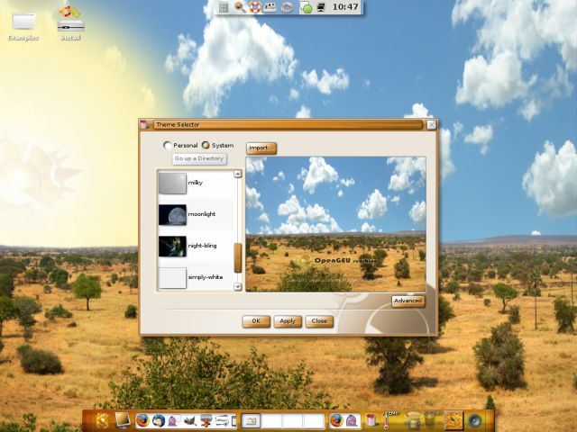 openGEU theme selector