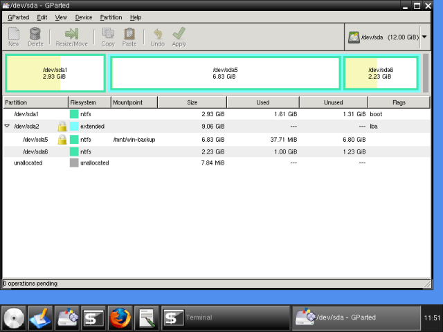 PartImage target partition mounted