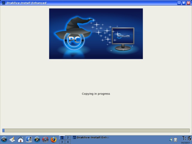 PCLinuxOS installing