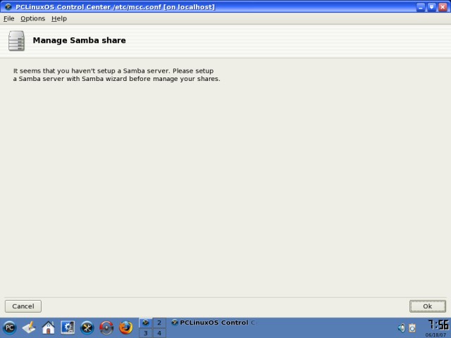 PCLinuxOS no Samba