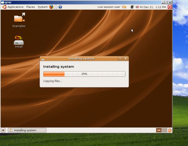 Pendrivelinux installing Ubuntu