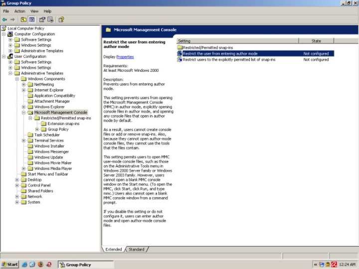 Policies restrict access 1