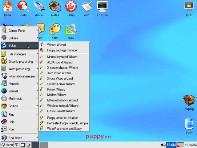 Puppy menu choices 1