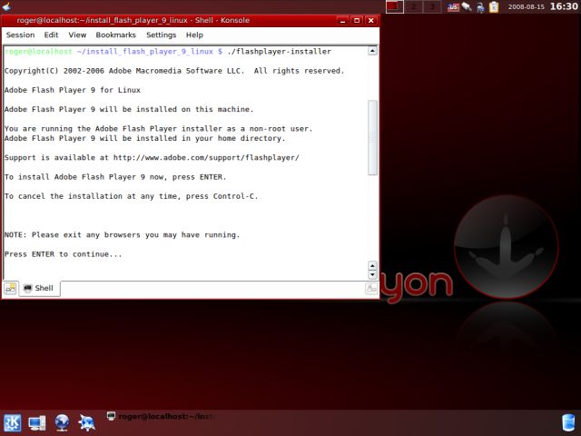 Sabayon flash install