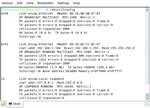 Sabayon wireless ifconfig