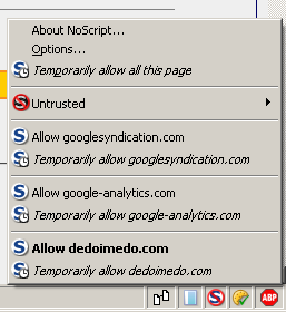 Firefox Noscript single-click
