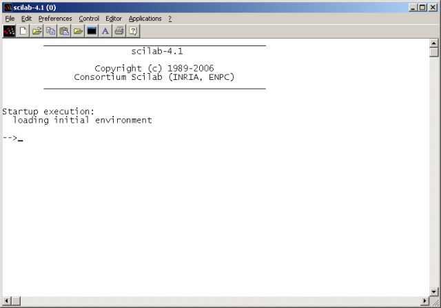 Scilab console