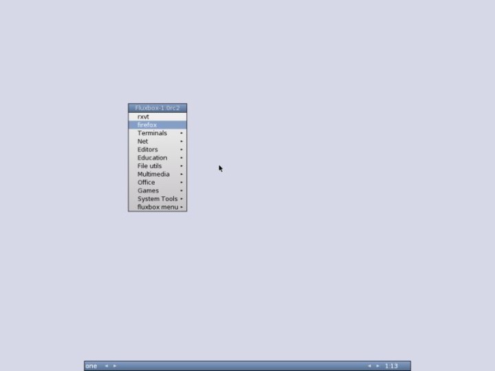 Slackware Fluxbox desktop