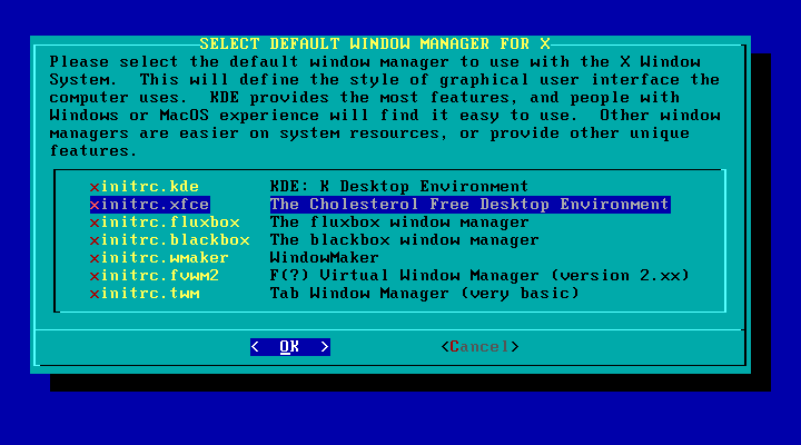 Slackware windows manager