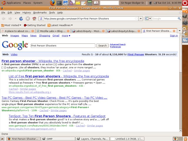 Ubiquity googled this