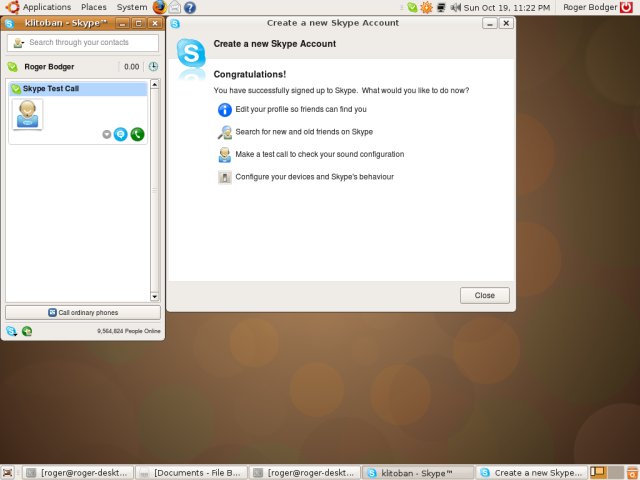 Ubuntu 8.10 skype working