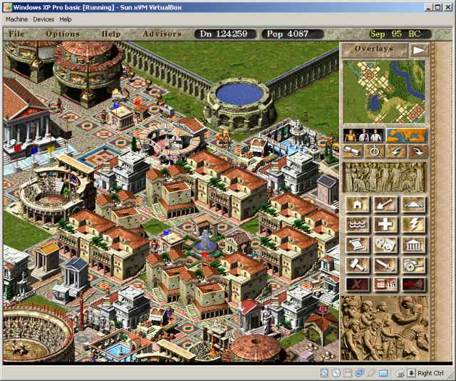 VirtualBox running Caesar III