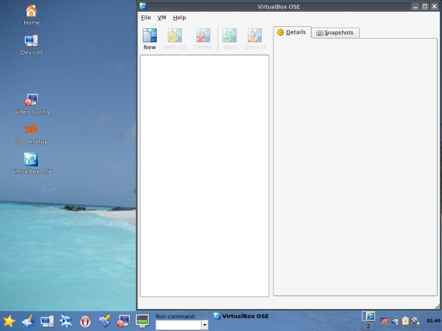 VirtualBox in MCNLive VirtualCity live CD