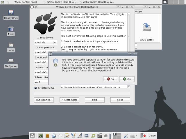 Wolvix format warning