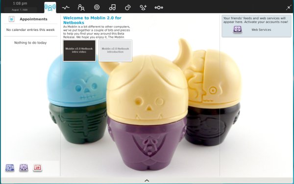 Moblin installed desktop