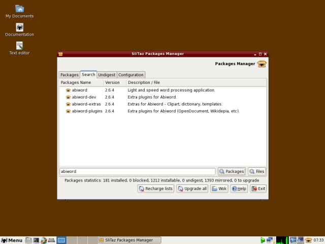 Package manager working