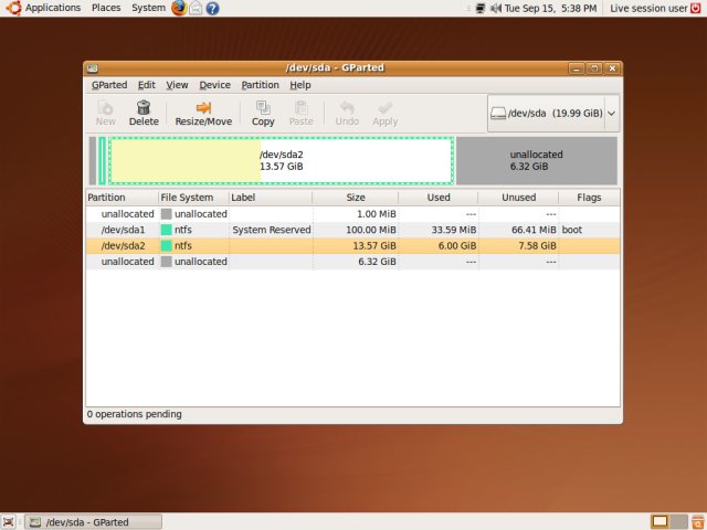 Resize NTFS