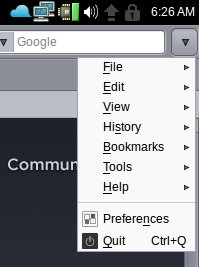 Firefox menu
