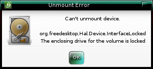 Unmount error