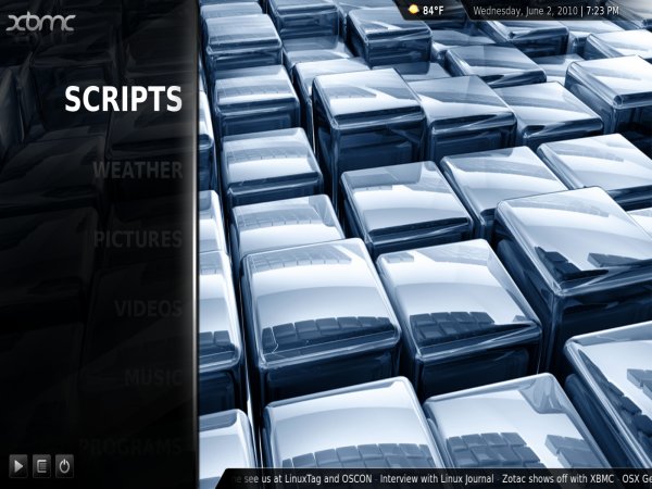 Scripts menu