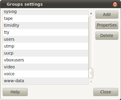 Manage groups