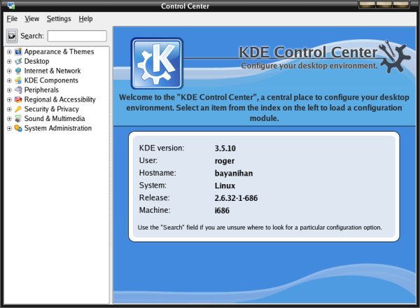 KDE Control Center