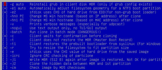 Restore options zoomed
