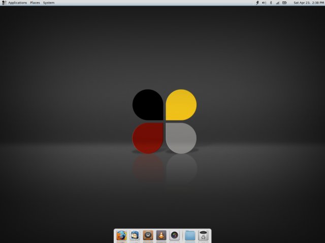 Desktop with logo